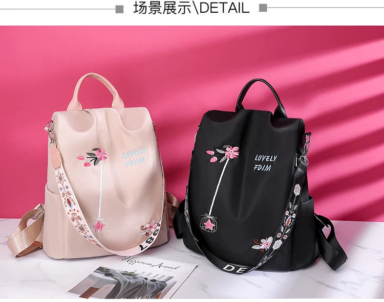 Waterproof Oxford Backpack Fashion Anti-theft Women Backpacks Print School Bag High Quality Large Capacity Backpack