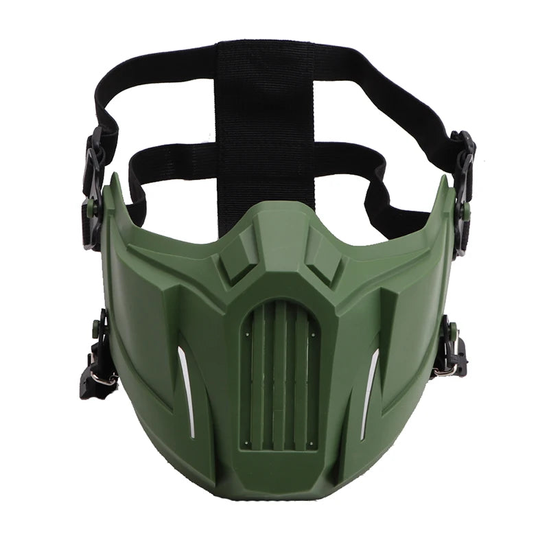 Tactical Airsoft Mask Outdoor Paintball Half Face Iron Warrior Protective Mask Shooting Protection Mouth Mask Hunting Equipment
