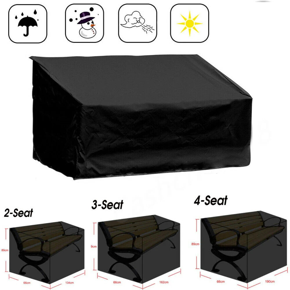 Waterproof Outdoor Bench Chair Cover UV Resistant Garden Patio Sofa Protector for 3  Seat Furniture