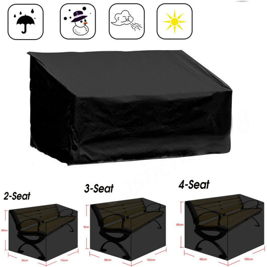 Waterproof Outdoor Bench Chair Cover UV Resistant Garden Patio Sofa Protector for 3 Seat Furniture