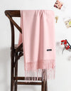 solid color soft scarf cashmere lady shawl wrap Autumn winter pashmina hijab headband