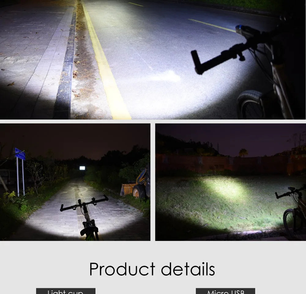 BR1600 Lumens Professional Bicycle Light Side Warning IPX6 Waterproof USB Rechargeable Bike Light Flashlight Accessories