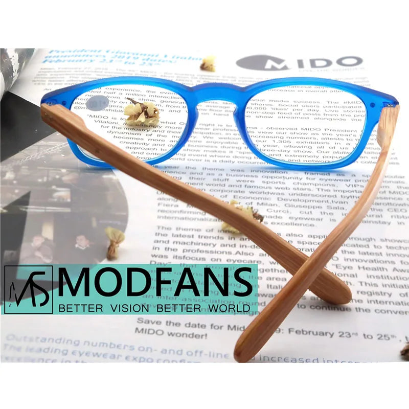 Reading Glasses Fashion Wood-Look Spring Hinge Stylish Readers Magnifying Glass Eyewear Diopter +1.0 +4.0