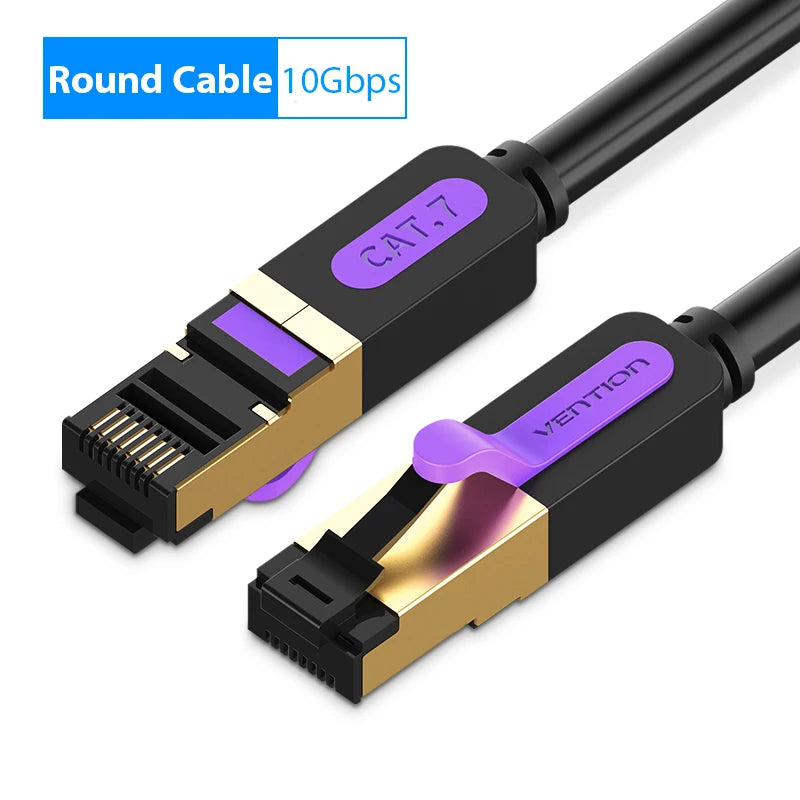 Cat7 Ethernet Cable Cat7 High Speed Flat Gigabit STP RJ45 10Gbps Network Lan Cable for Router PS5 PS4 PS3 Patch Cord