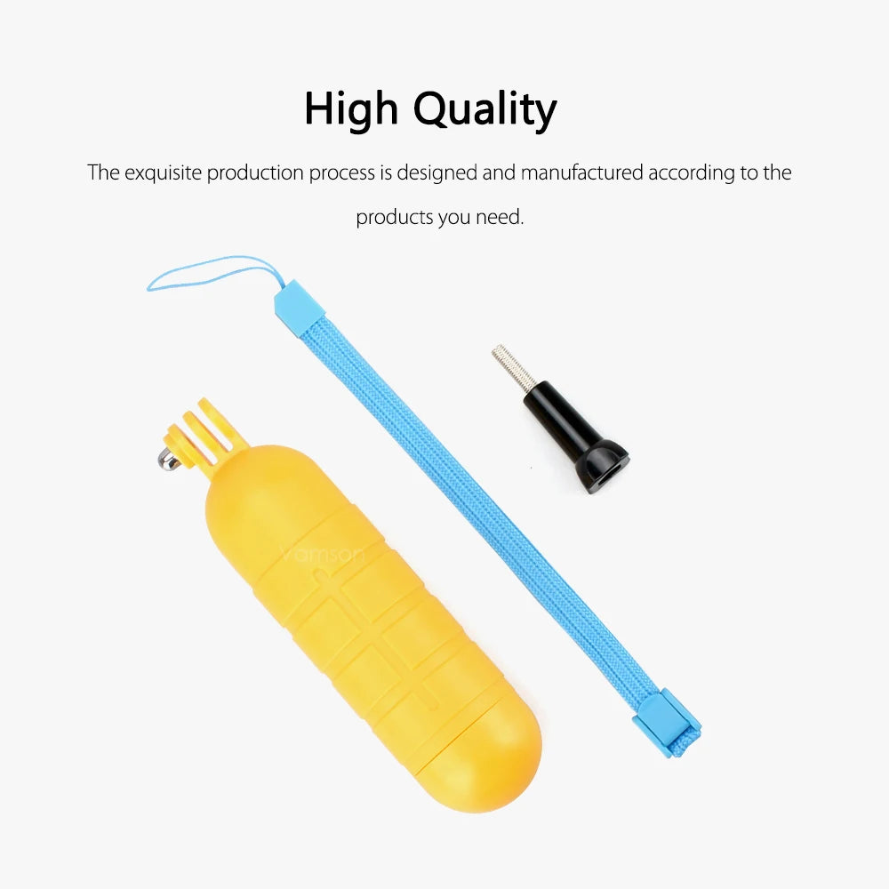 for Go Pro Accessories Yellow Water Floating Grip Monopod Handle Tripod For Gopro Hero 11 10 9 8 7 6 5 4 for Dji action