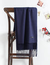 solid color soft scarf cashmere lady shawl wrap Autumn winter pashmina hijab headband