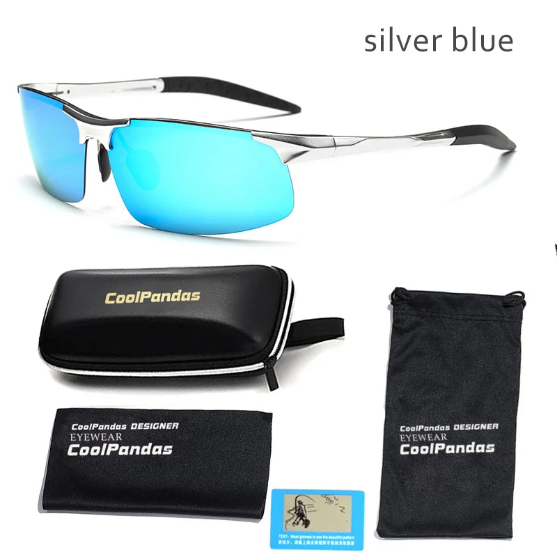 Aluminum Magnesium Polarized Aviation UV400 Driving Sunglasses for Men Outdoor Sport Glasses