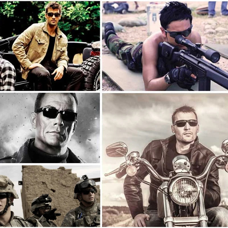 Aluminum Magnesium Polarized Sunglasses for Men Military Driving HD Goggles