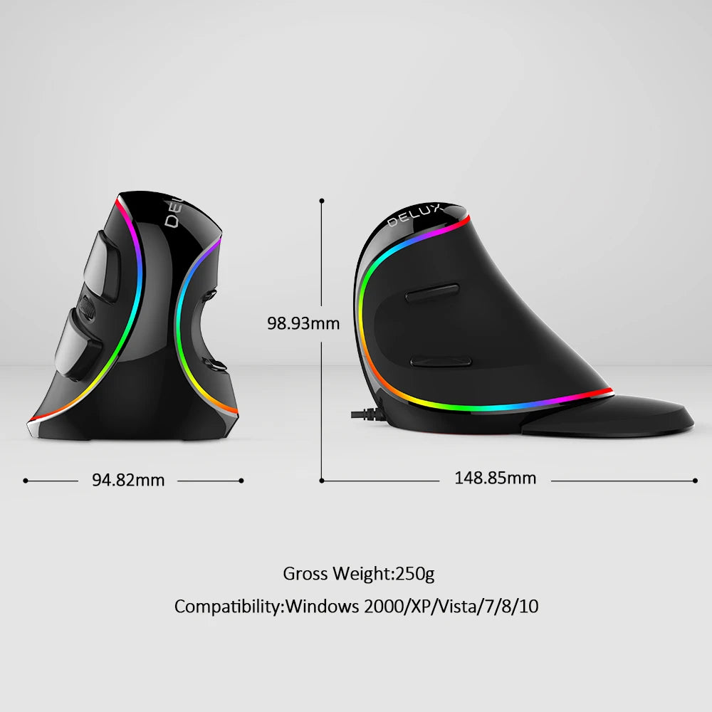 M618 Plus Vertical Ergonomic Mouse – 4000 DPI 6 Buttons