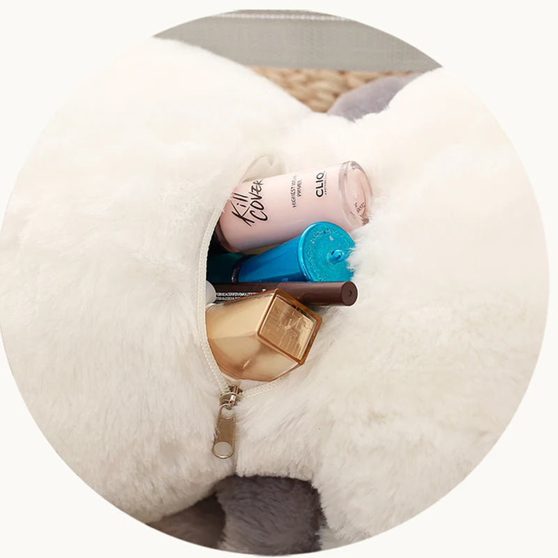Cute Rabbit Plush Shoulder Bag Soft Backpack