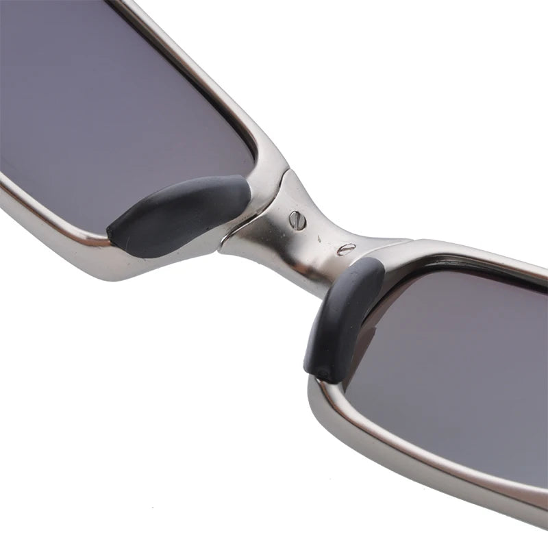 Polarized UV400 MTB Bike Cycling Sunglasses – Silver Metal Frame Riding Fishing Eyewear