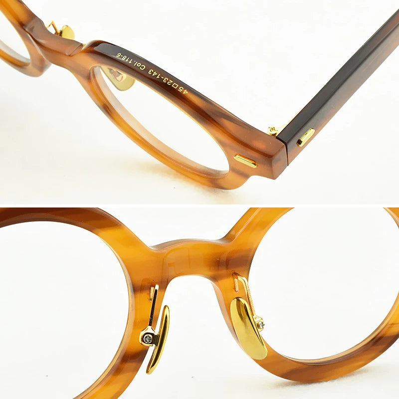 Round Glasses Frame Retro Spectacles Acetate Eye Glasses Fashion Classic Myopia computer eyeglasses