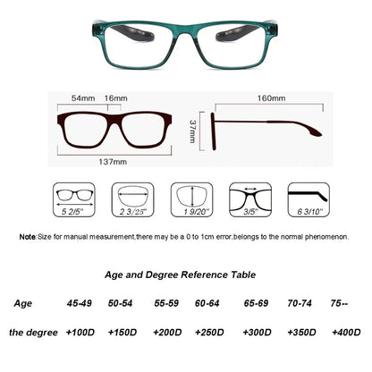 Reading Glasses Stylish Readers Glasses Ultralight High Quality Hanging Neck Presbyopia Magnifying Glasses+1.0 to 4.0