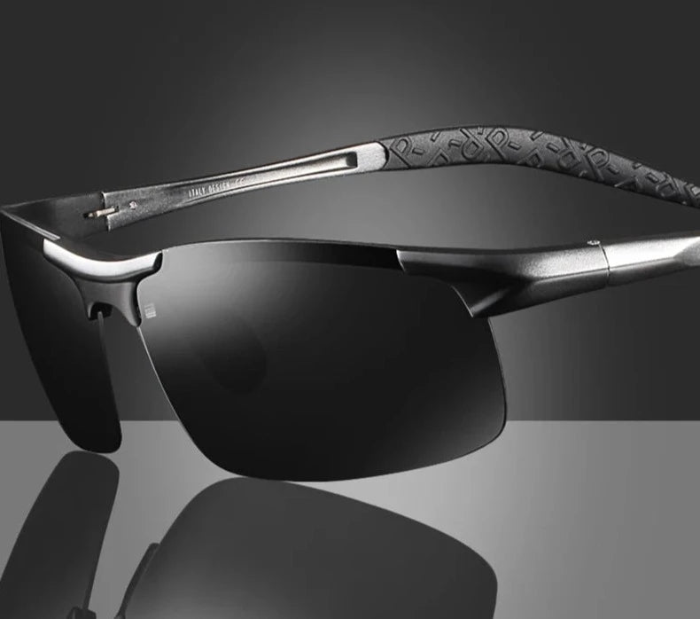 Aluminum Magnesium Polarized Sunglasses for Men Military Driving HD Goggles