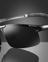 Aluminum Magnesium Polarized Sunglasses for Men Military Driving HD Goggles