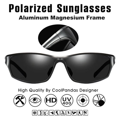 Aluminium Magnesium Frame Men's Polarized Military Sunglasses Goggles Driving Sun glasses UV400