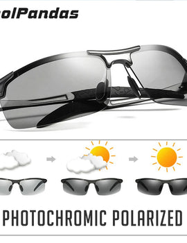 Polarized Photochromic HD Sunglasses for Men Chameleon Fishing Driving Shades