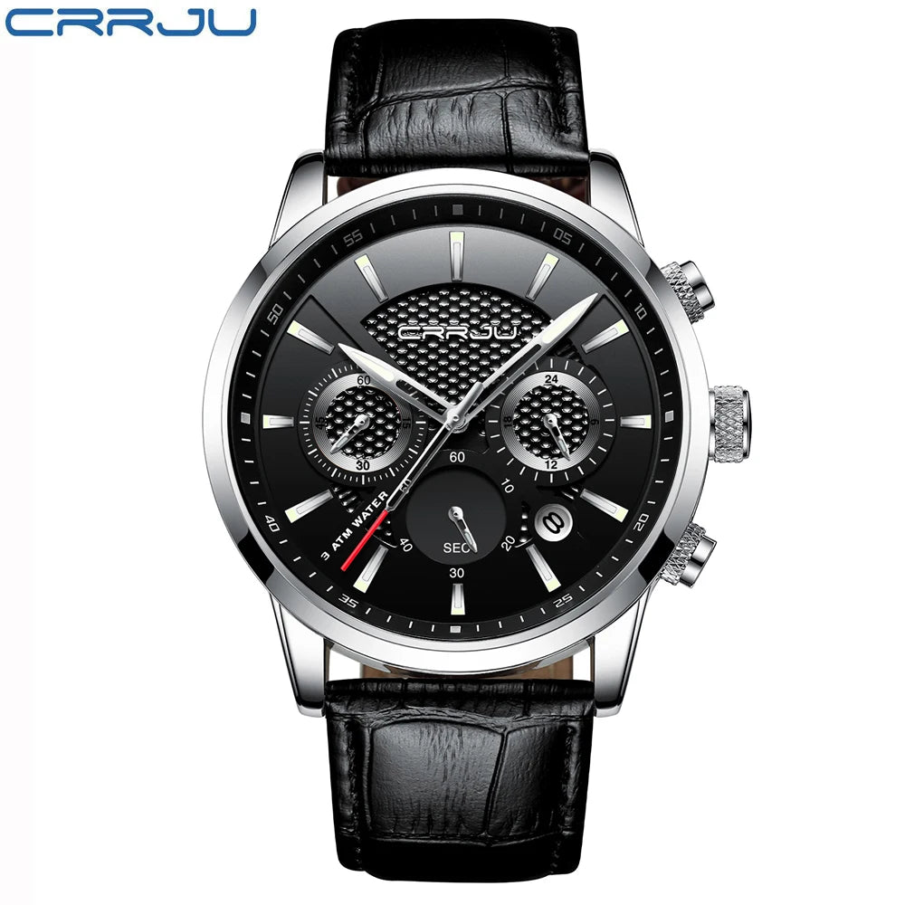 Fashion Sport Quartz Watches Men Luxury Business Leather Watch Waterproof Wristwatches Male Clock Relogio Masculino