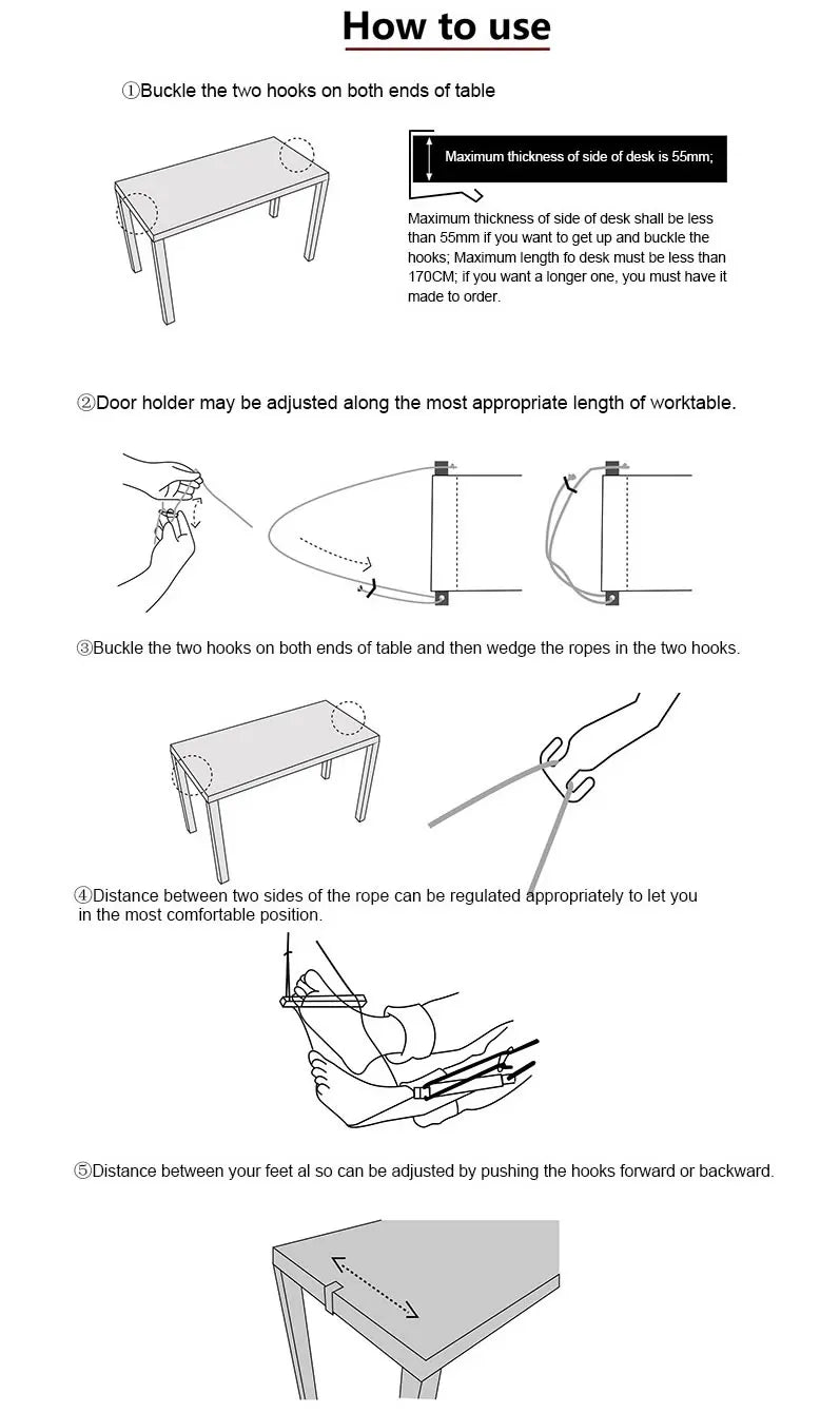 Foot Hammock Stands Adjustable Desk Feet Hammock under the desk