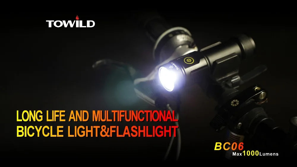 Bicycle Headlight Bike LED Lamp Front Light 1000 Lumens Flashlight LED light bicycle accessories 4000/4800mAh Battery