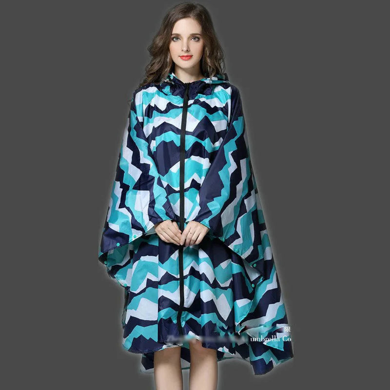 Lightweight Waterproof Rain Poncho with Backpack Coverage for Hiking and Travel