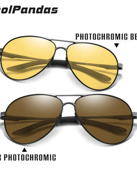 Photochromic Aviation Driving Sunglasses for Men