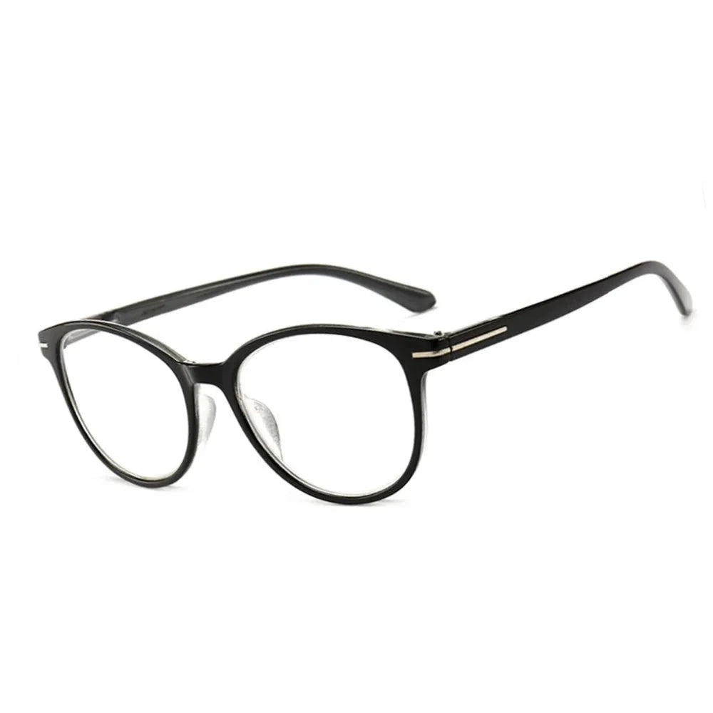 Reading Glasses Round Frame Readers Silver Metal Decoration Presbyopia Glasses Magnification Strength1.5 2.5 3 3.5 4