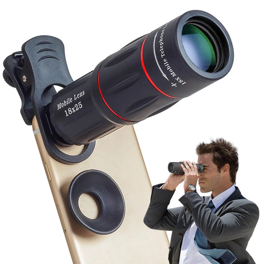 18X Smartphone Telephoto Telescope Lens with Universal Clip