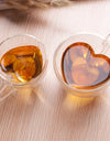 Heart Love Shaped Double Wall Glass Mug Resistant Kungfu Tea Mug Milk Lemon Juice Cup Drinkware Lover Coffee Cups Mug Gift