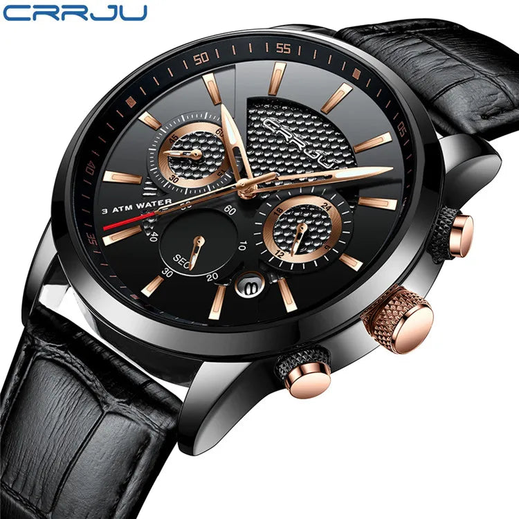 Fashion Sport Quartz Watches Men Luxury Business Leather Watch Waterproof Wristwatches Male Clock Relogio Masculino