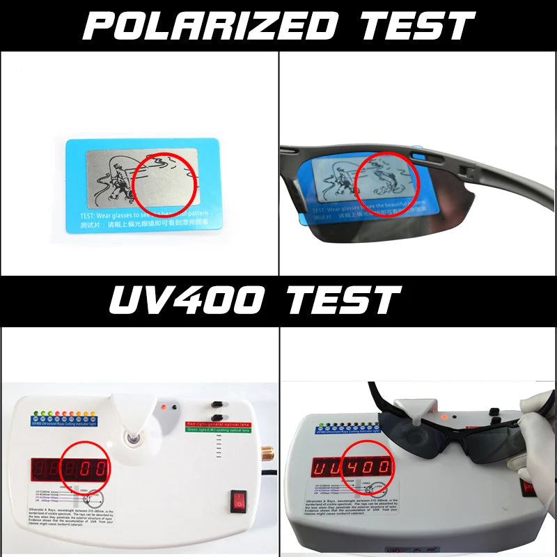 Polarized Sports Sunglasses for Men Ultralight Military TR90 Frame