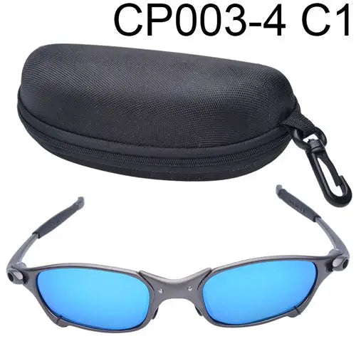 Polarized UV400 Cycling Sunglasses – Black Metal Frame Fishing Riding Bicycle Eyewear