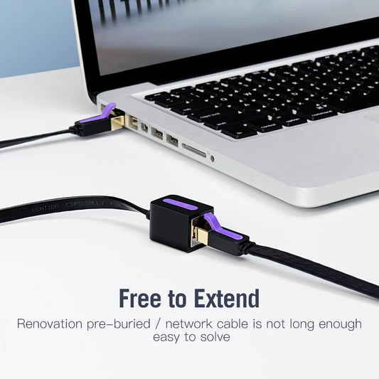 Cat7 Ethernet Extension Cable RJ45 Cat7/Cat6 Male to Female Rj45 Ethernet Extender Adapter for PC Laptop Ethernet Cable