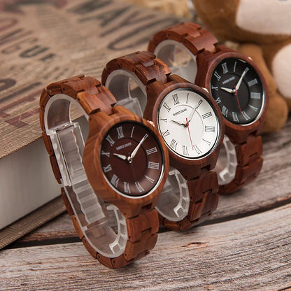 Watches Wood Ladies Quartz Wristwatches Luxury Brand High Quality Mother's Day