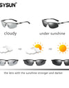 Driving Glasses Photochromic Polarized Sunglasses Men Aluminum Sport Goggle