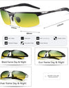 Polarized Driving Sunglasses for Men Day and Night Vision Anti Glare UV400