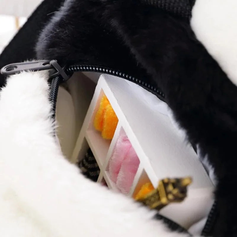 Kawaii Panda Plush Backpack Soft Adjustable Shoulder Bag