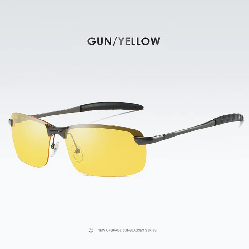 Polarized Night Vision Driving Sunglasses UV400 Anti-Glare Yellow Lens Glasses for Men Women