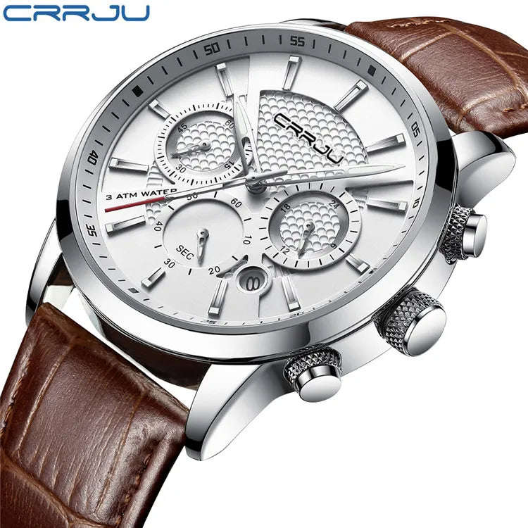 Fashion Sport Quartz Watches Men Luxury Business Leather Watch Waterproof Wristwatches Male Clock Relogio Masculino