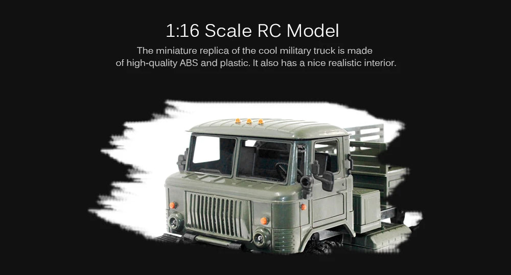 1 to 16 Scale 4WD Remote Control Military Off Road Truck