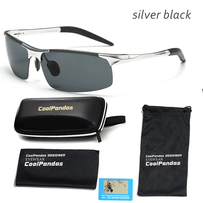 Aluminum Magnesium Polarized Aviation UV400 Driving Sunglasses for Men Outdoor Sport Glasses