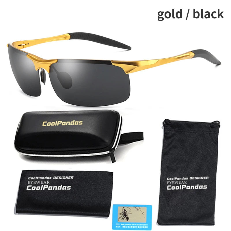 Aluminum Magnesium Polarized Aviation UV400 Driving Sunglasses for Men Outdoor Sport Glasses
