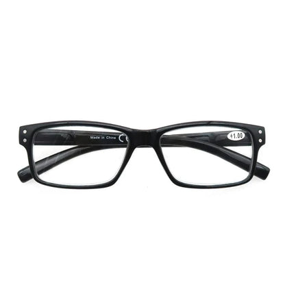 Reading Glasses Rectangle Frame Clear Lens Black Eyeglasses Presbyopia Ultralight Diopter Male Sight 1.0 1.25 1.75 2.0