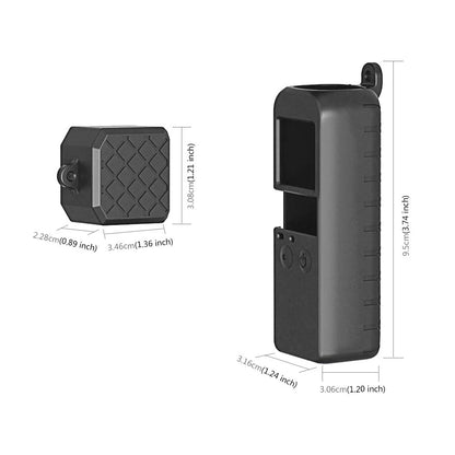 2 in 1 Soft Case For DJI OSMO Pocket Cover Diamond Texture Silicone Solid Protective Case