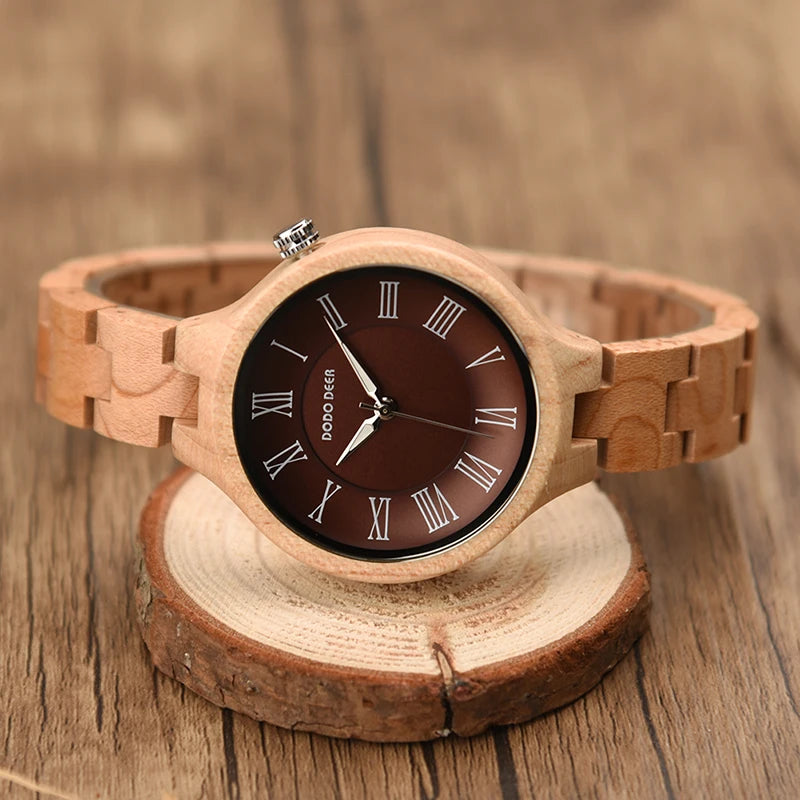 Hand Natural All Wood Watches with Japanese Movement Fashion Luxury Wood Watch