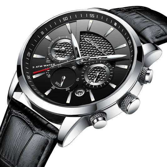 Fashion Sport Quartz Watches Men Luxury Business Leather Watch Waterproof Wristwatches Male Clock Relogio Masculino