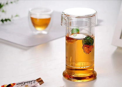 Heat-resistant Glass Tea Pot Chinese Kung Fu Flower Teapot With Filter Coffee Kettle,Beautiful and easy teapot