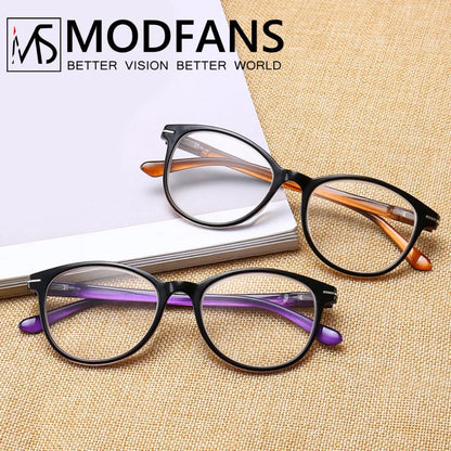 Reading Glasses Round Frame Readers Silver Metal Decoration Presbyopia Glasses Magnification Strength1.5 2.5 3 3.5 4