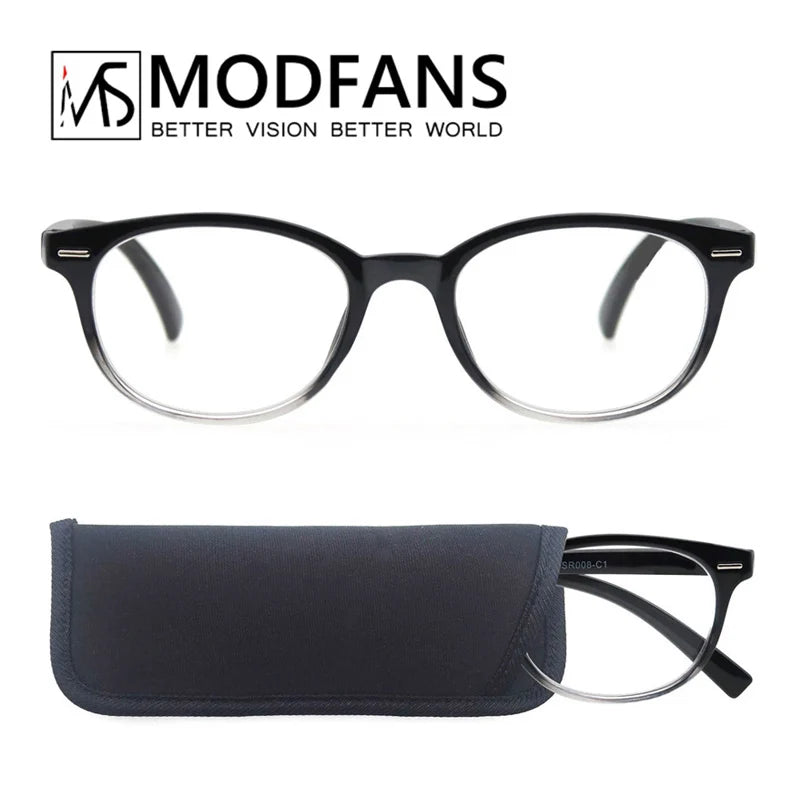 Reading Glasses Oval Frame Metal Rivet Men Readers Magnifying Eyeglasses with Black Diopter +0.5+0.75+2.25+2.75+5.