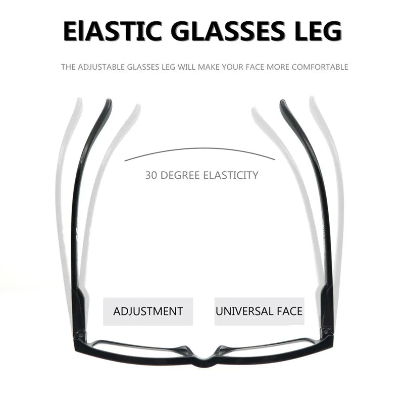 Reading Glasses Rectangle Frame Clear Lens Black Eyeglasses Presbyopia Ultralight Diopter Male Sight 1.0 1.25 1.75 2.0